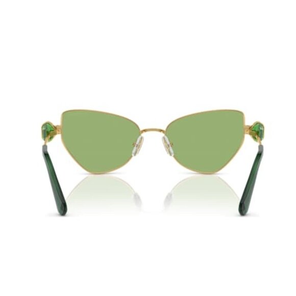 Swarovski Green Lens Gold Frame Cat Eye Sunglasses main image 8
